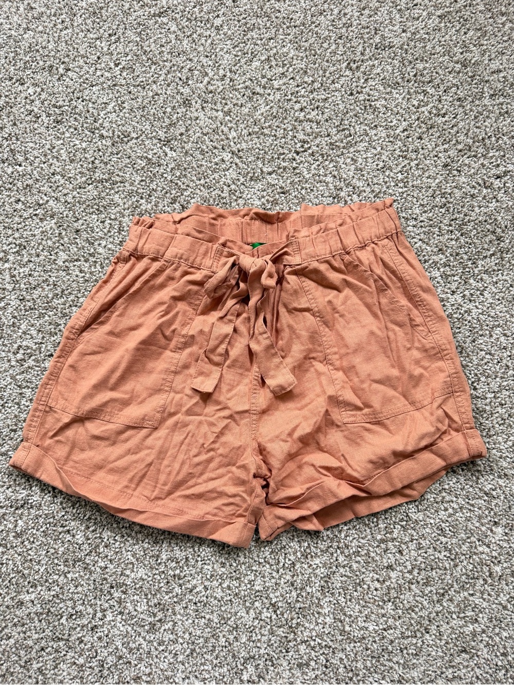 Women's Tie-Waist Rust Shorts